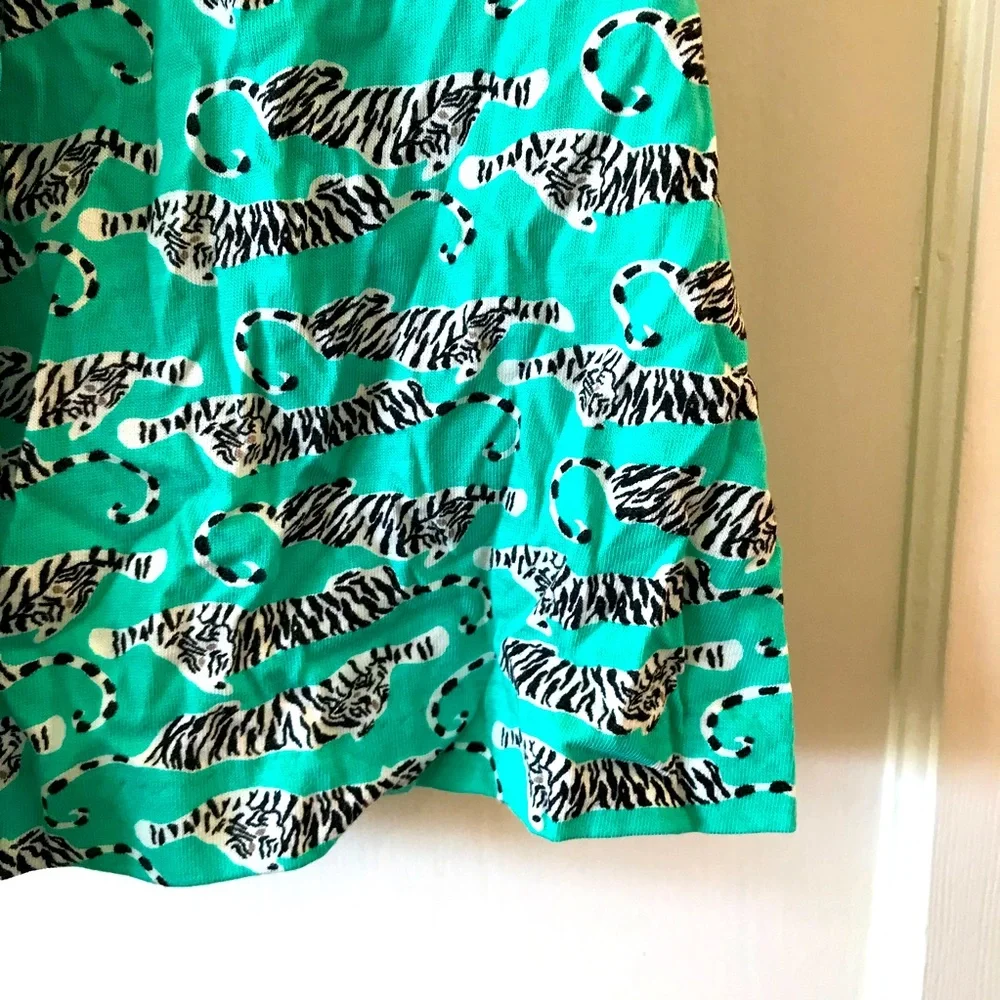 Diane von Furstenberg x GAPKids | Turquoise Tiger Print Wrap Dress XXL (14-16)